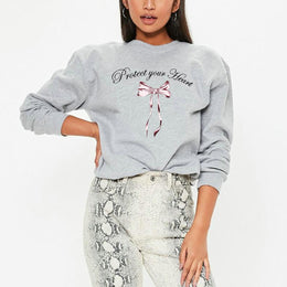 Women Typography Printed Cotton Regular Sweatshirts