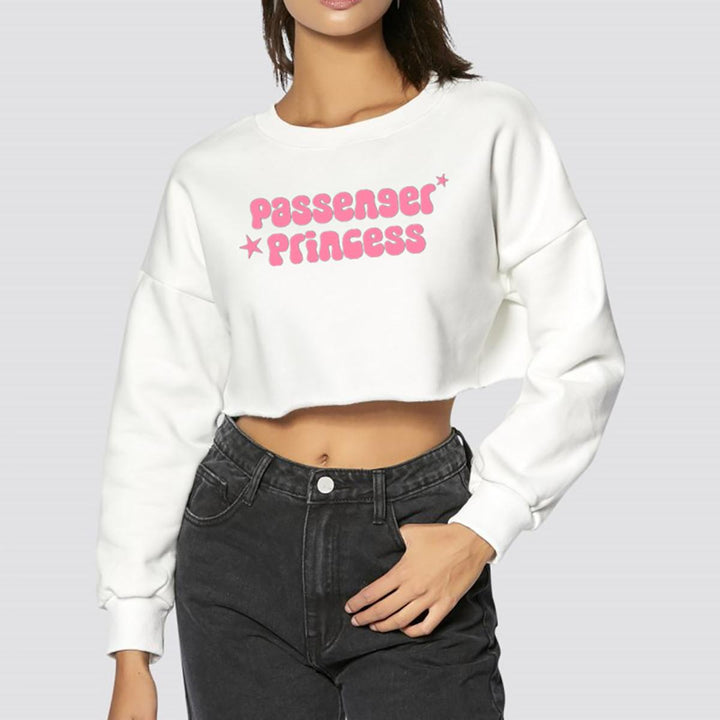 Women Typography Printed Crop Top