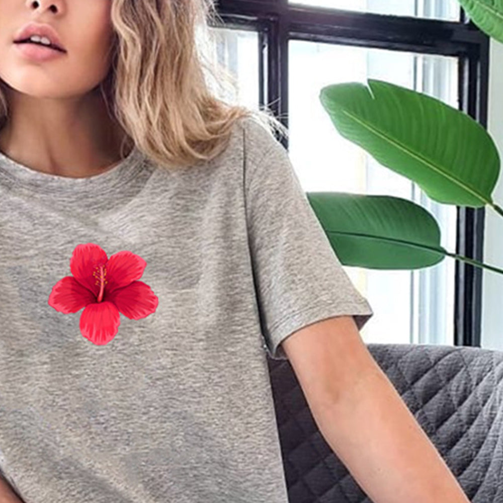 Grey Graphic Printed Round Neck Regular Fit T-shirt