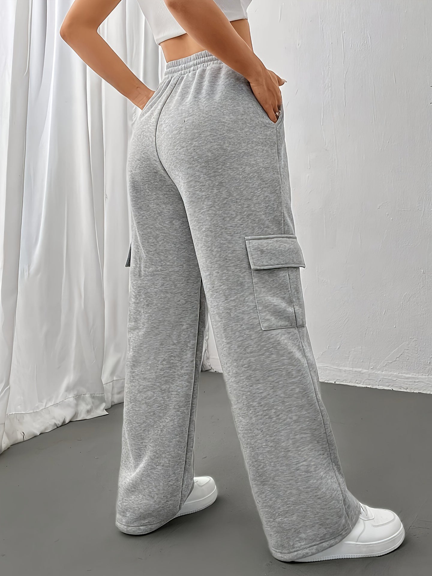 Women Straight Fit Easy Wash Cargos