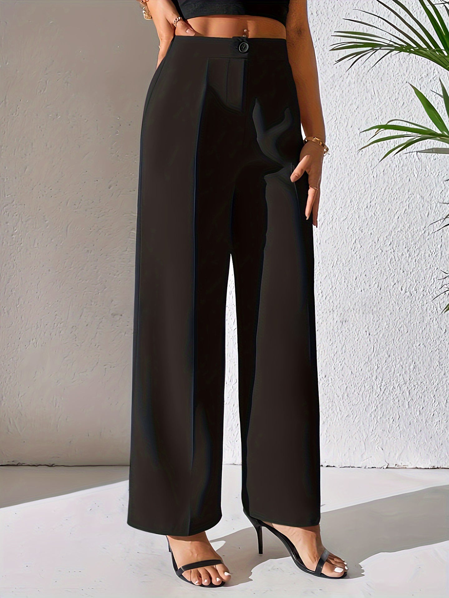 Women Solid Regular Fit Mid-Rise Formal Trousers