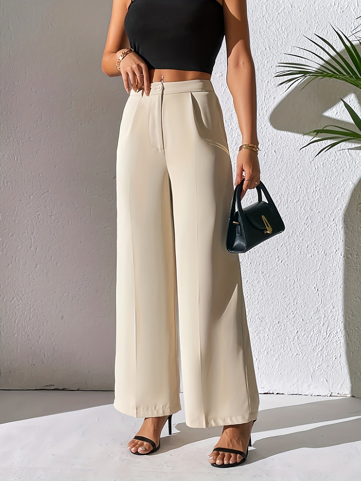 Women Solid Regular Fit Mid-Rise Formal Trousers