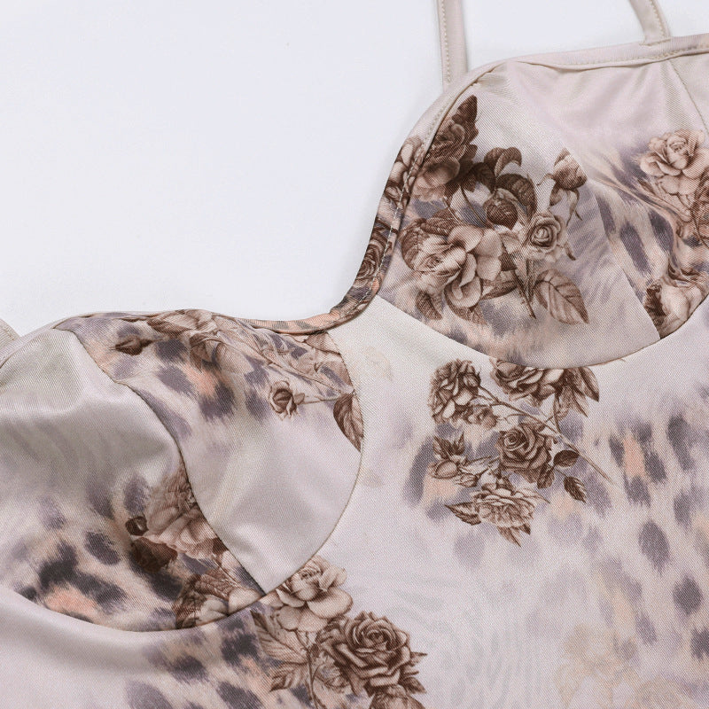 Animal Print Bodycon Maxi Dress