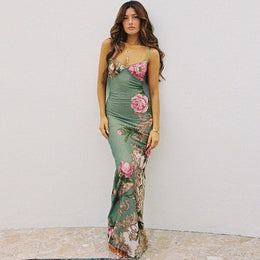 Floral Printed Georgette Maxi Dress