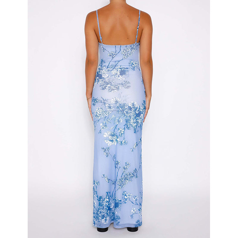 Floral Printed Georgette Maxi Dress
