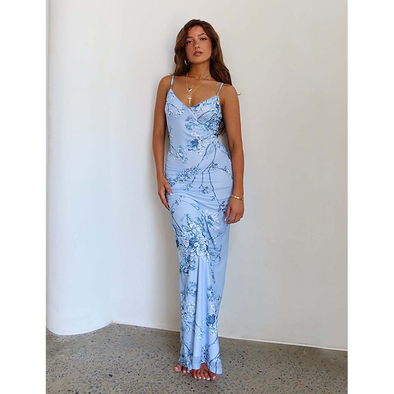 Floral Printed Georgette Maxi Dress