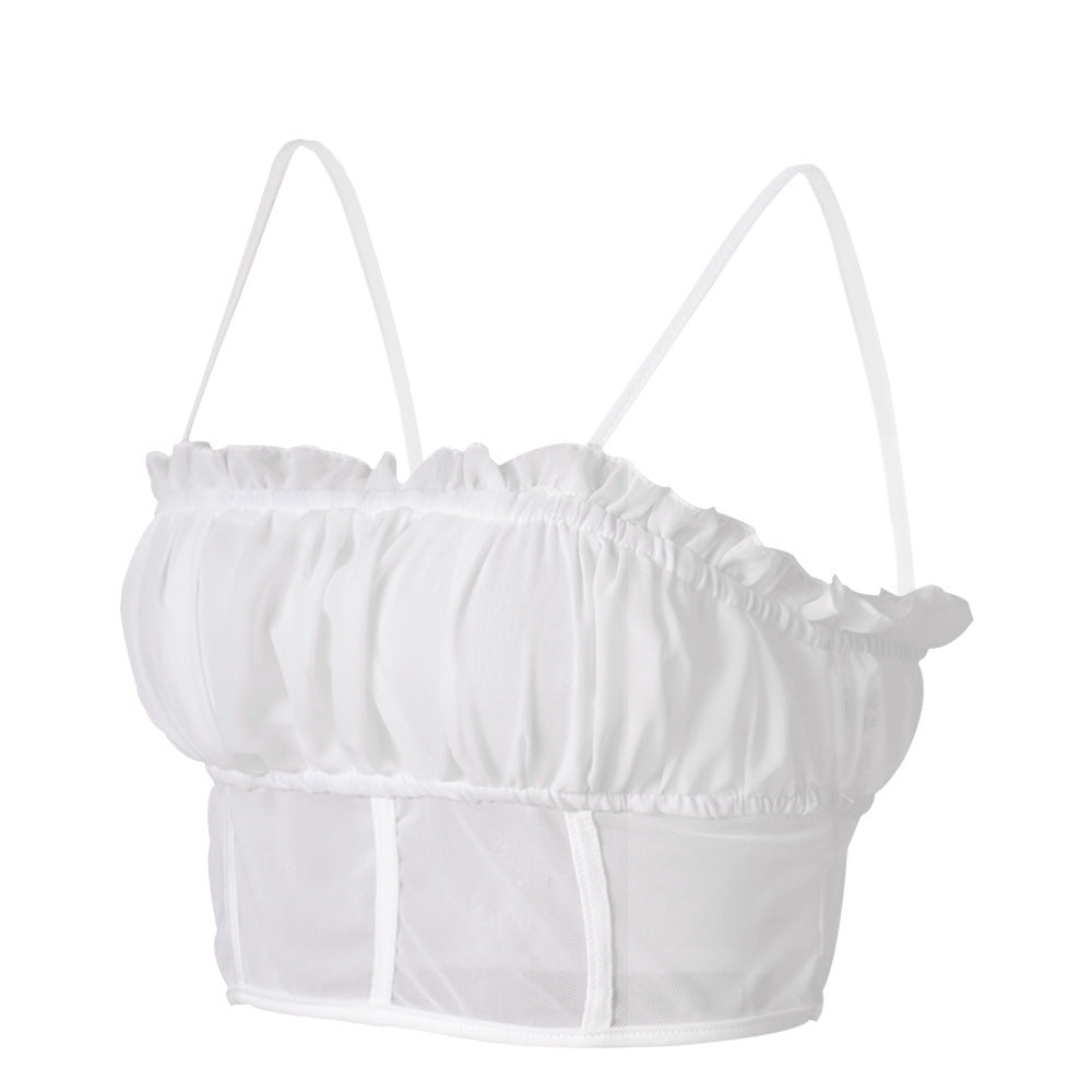 Ruffles Net Crop Top
