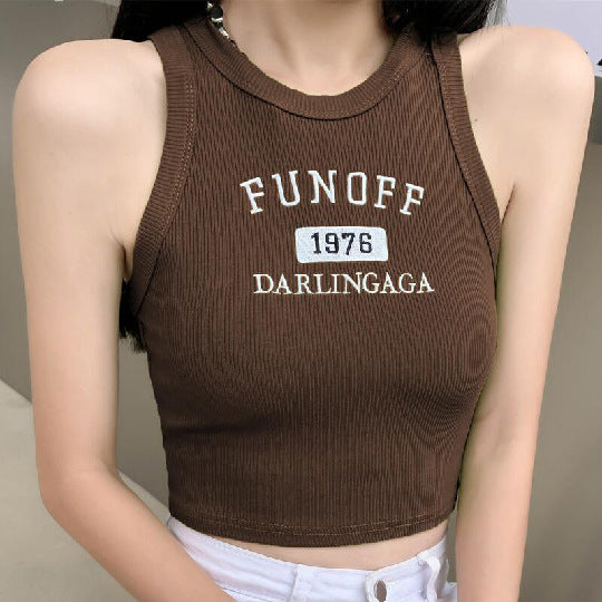Women Round Neck Sleeveless Tank Top