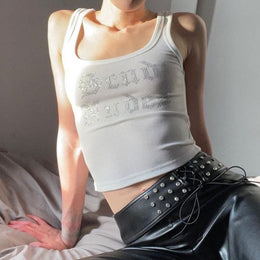 Emblished Georgette Tank Top