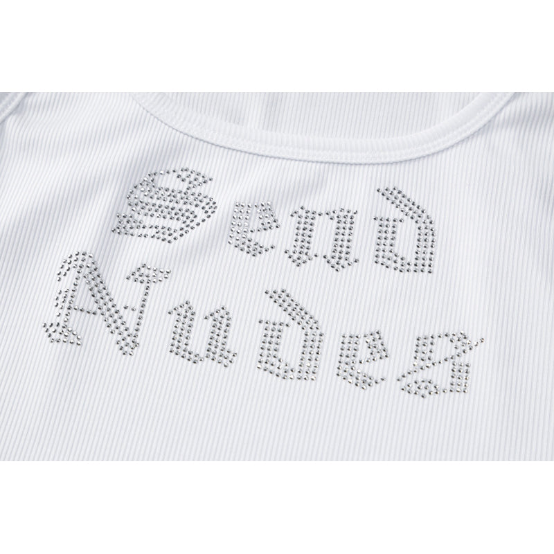 Emblished Georgette Tank Top