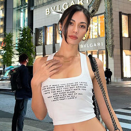 Typographic Printed Tank Top