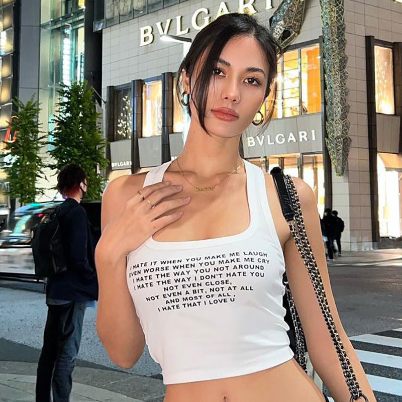 Typographic Printed Tank Top
