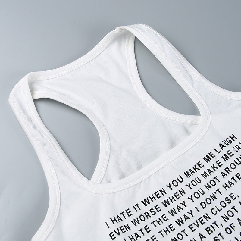 Typographic Printed Tank Top