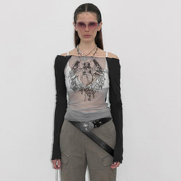 Print Off-Shoulder Top