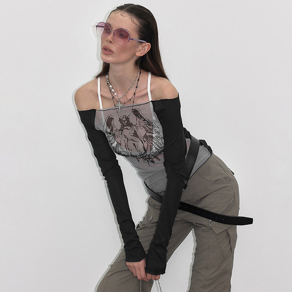 Print Off-Shoulder Top