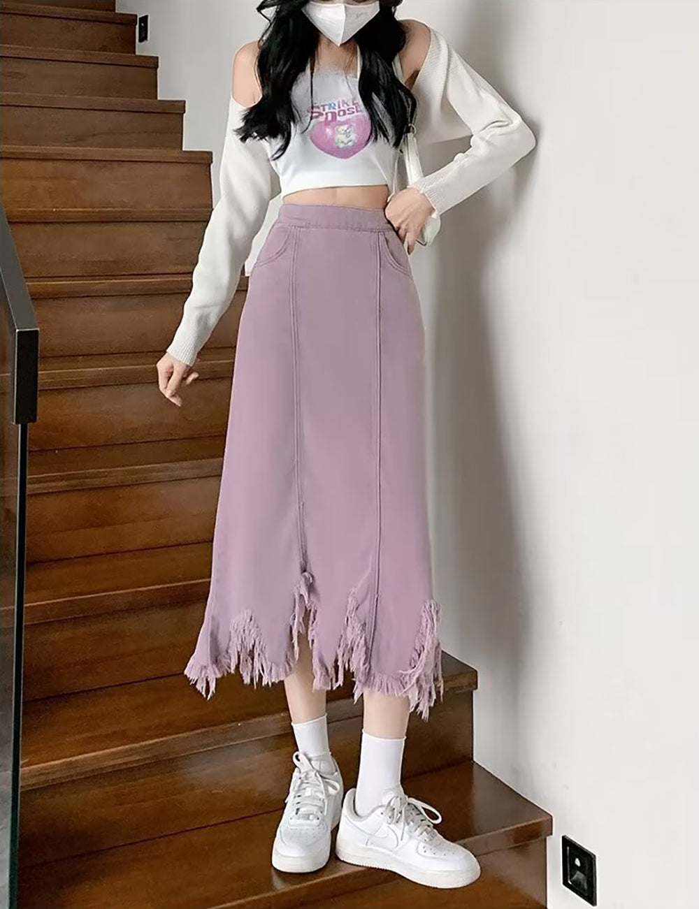 Flared Midi Skirt