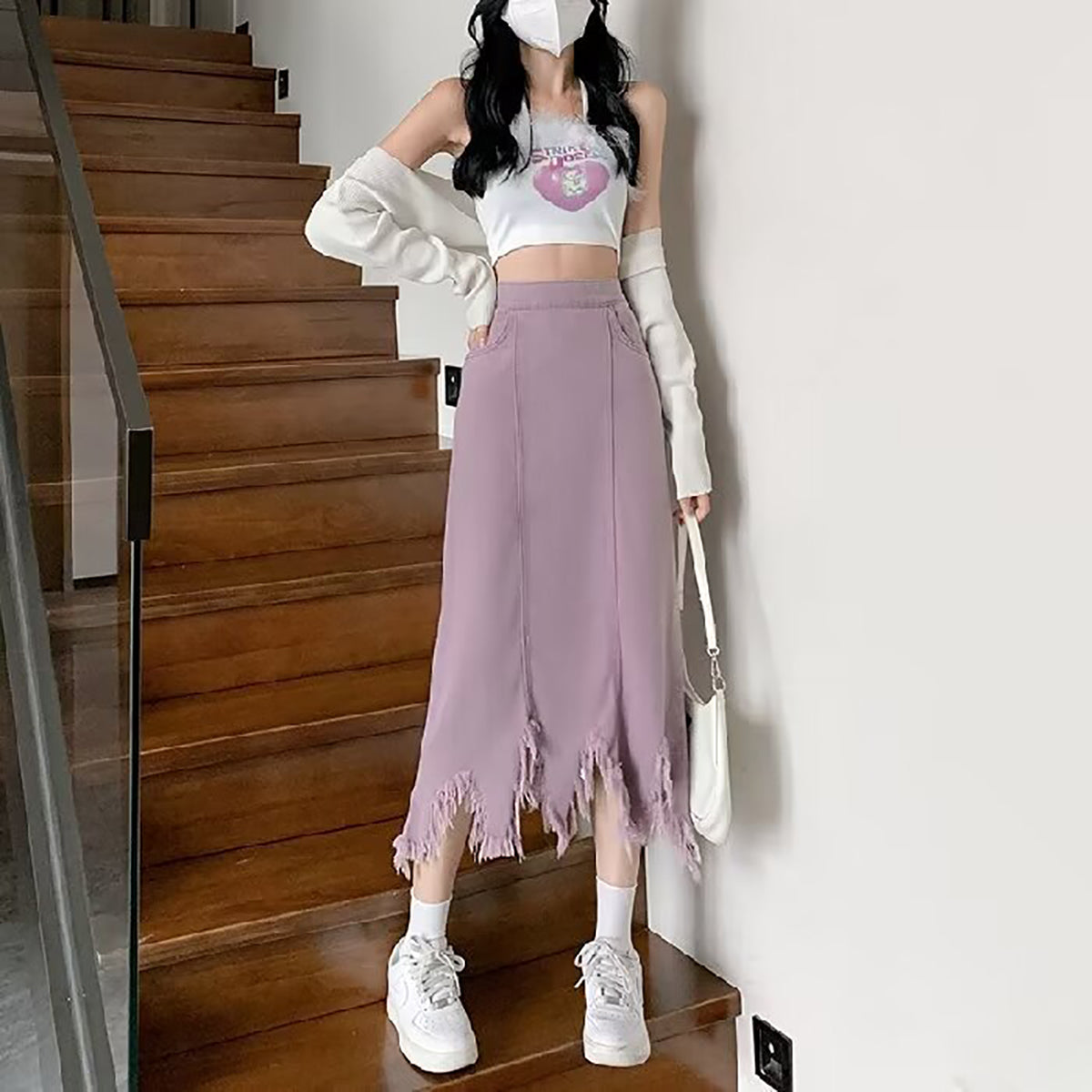 Flared Midi Skirt