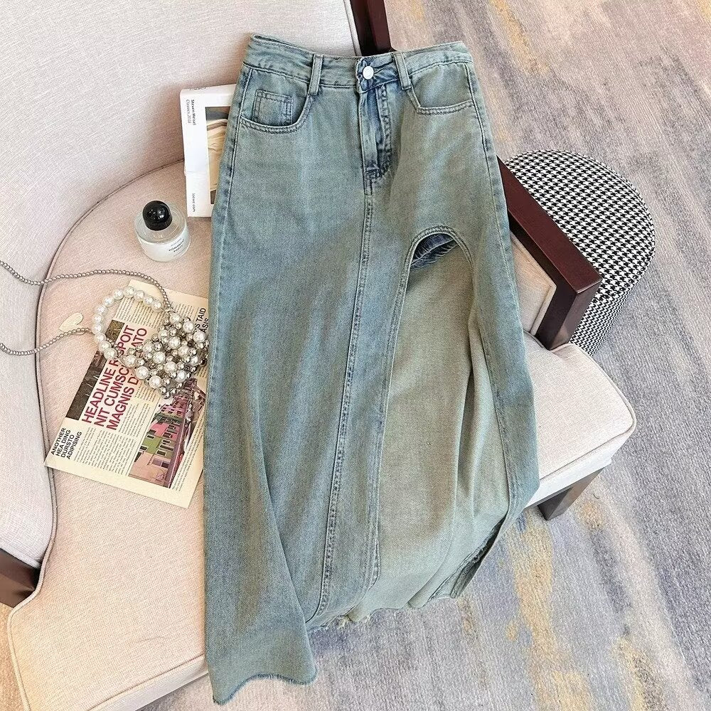 Women Front Slit A-Line Maxi Skirts