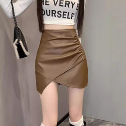 Women Solid Pencil Mini Skirt