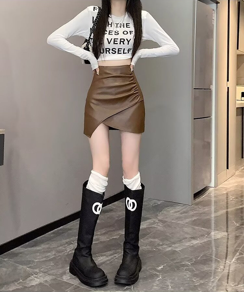 Women Solid Pencil Mini Skirt