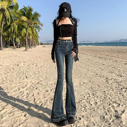 Women Wide Leg Light Fade Jeans