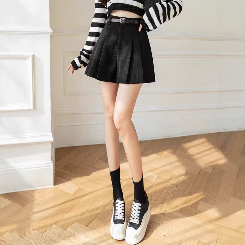 Solid Skorts Skirt