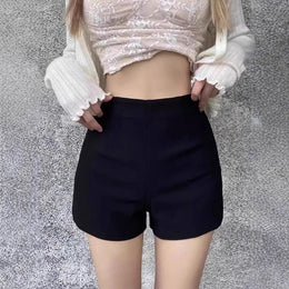 Solid Mid-Rise Regular Shorts