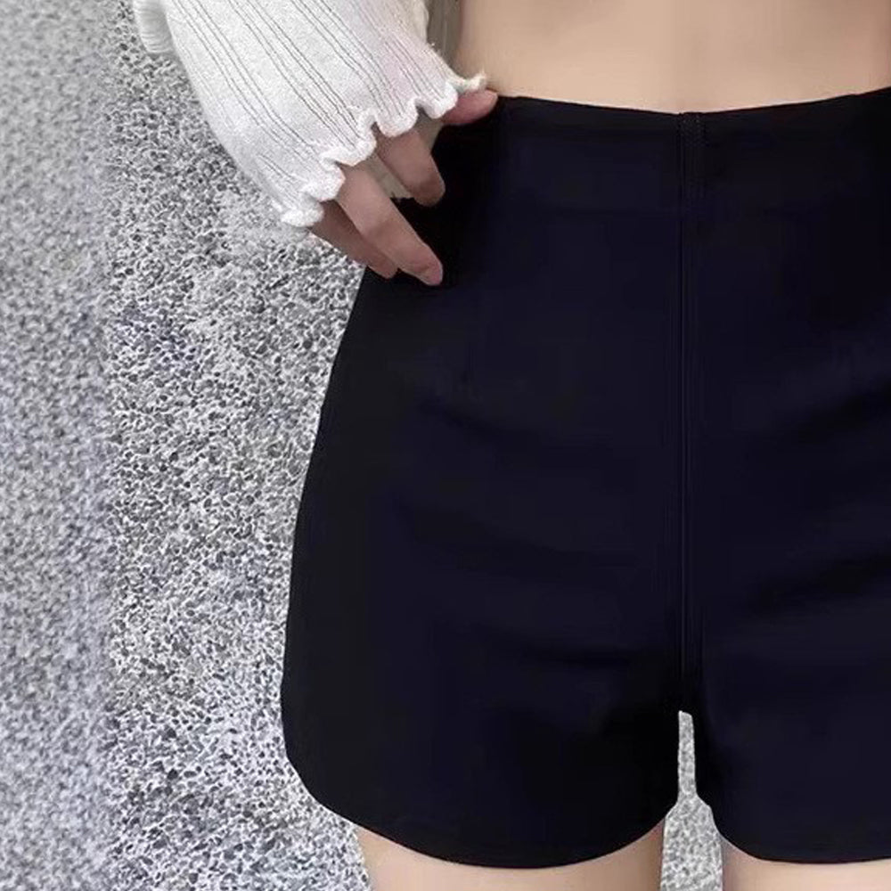 Solid Mid-Rise Regular Shorts