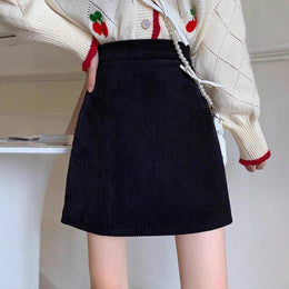 Solid Straight Skirt