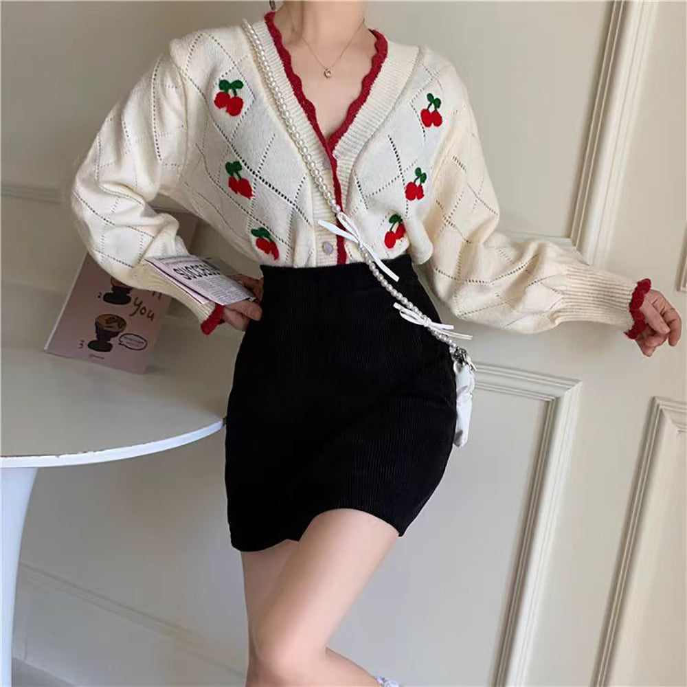 Solid Straight Skirt