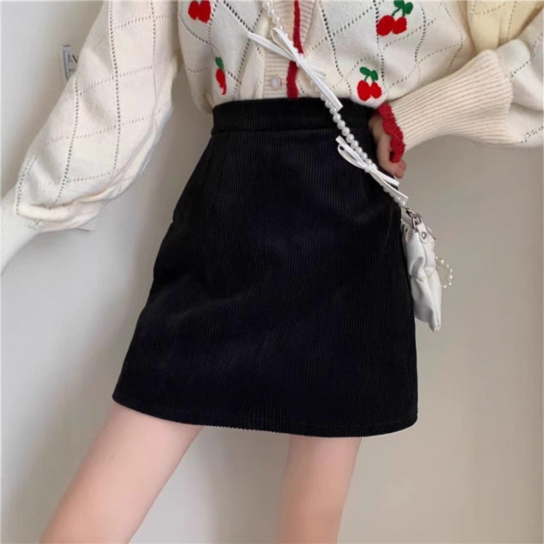 Solid Straight Skirt