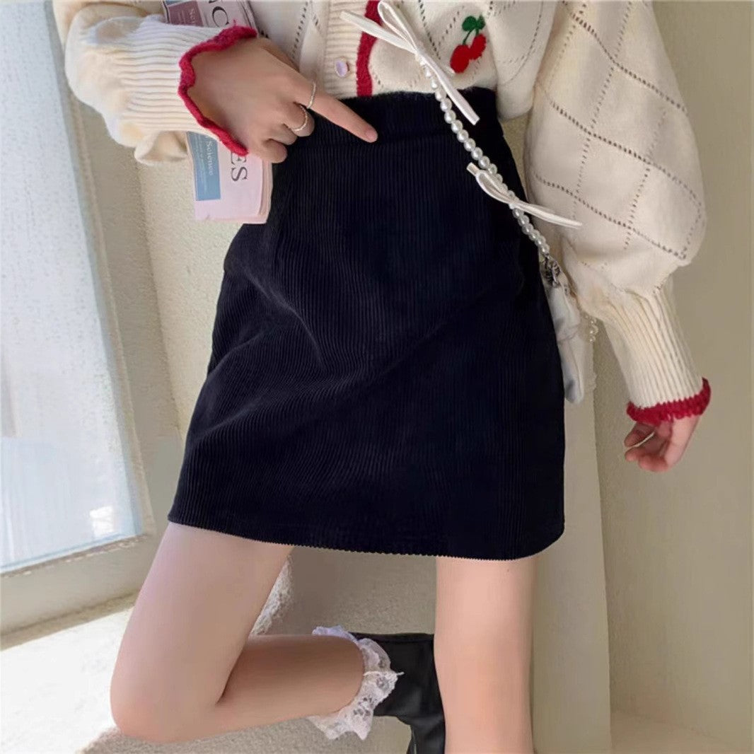 Solid Straight Skirt