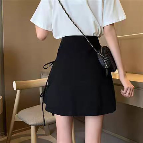 Solid Straight Skirt