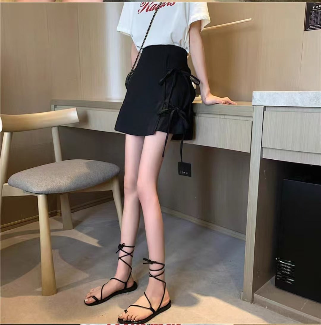 Solid Straight Skirt
