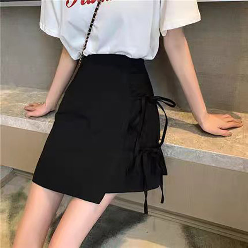 Solid Straight Skirt