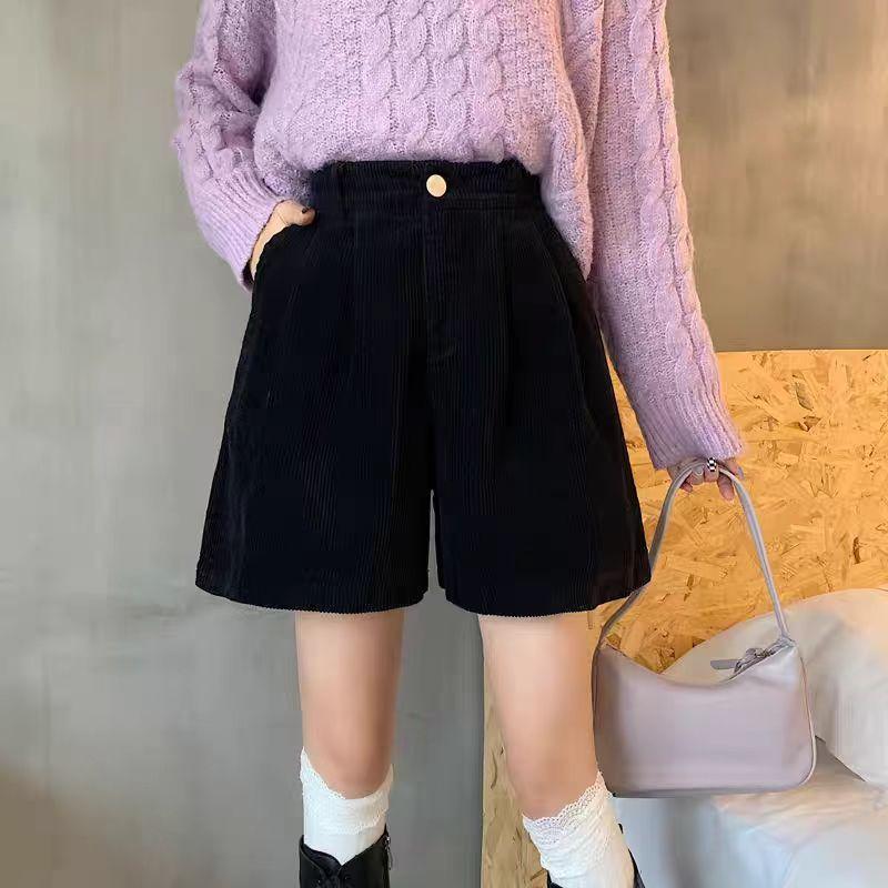 Solid High-Rise Regular Shorts