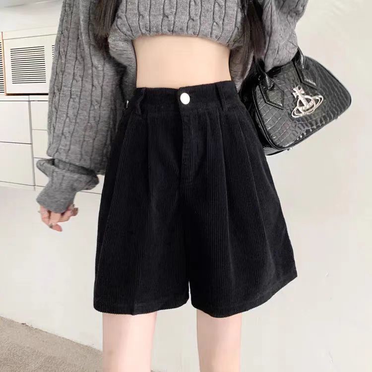 Solid High-Rise Regular Shorts
