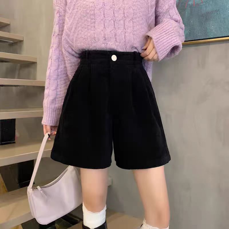 Solid High-Rise Regular Shorts