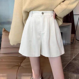 Solid High-Rise Regular Shorts