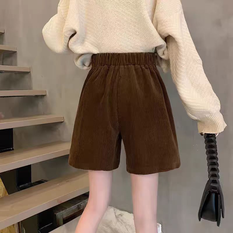 Solid High-Rise Regular Shorts
