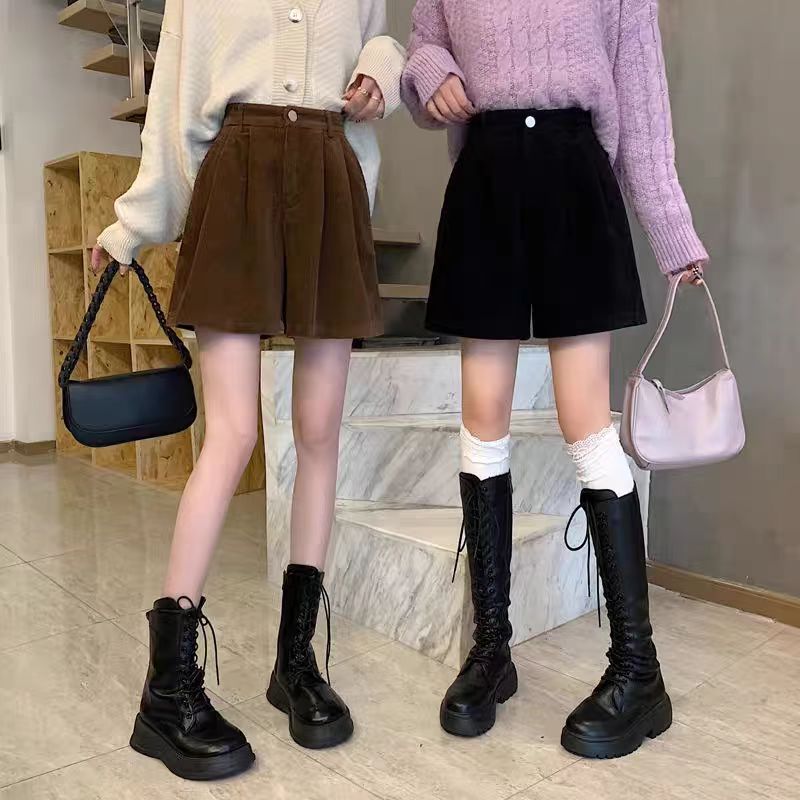 Solid High-Rise Regular Shorts