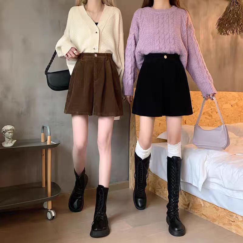 Solid High-Rise Regular Shorts
