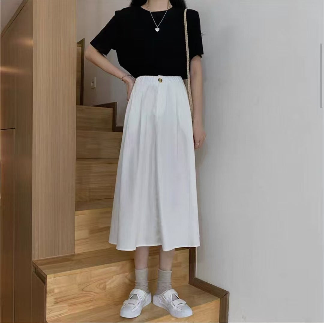 Solid Flared Skirt