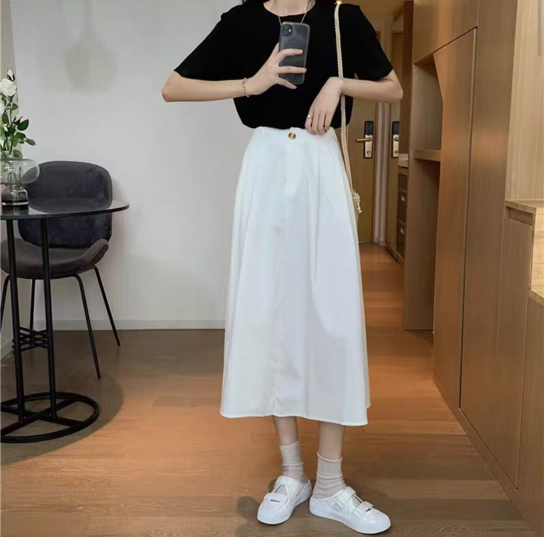 Solid Flared Skirt