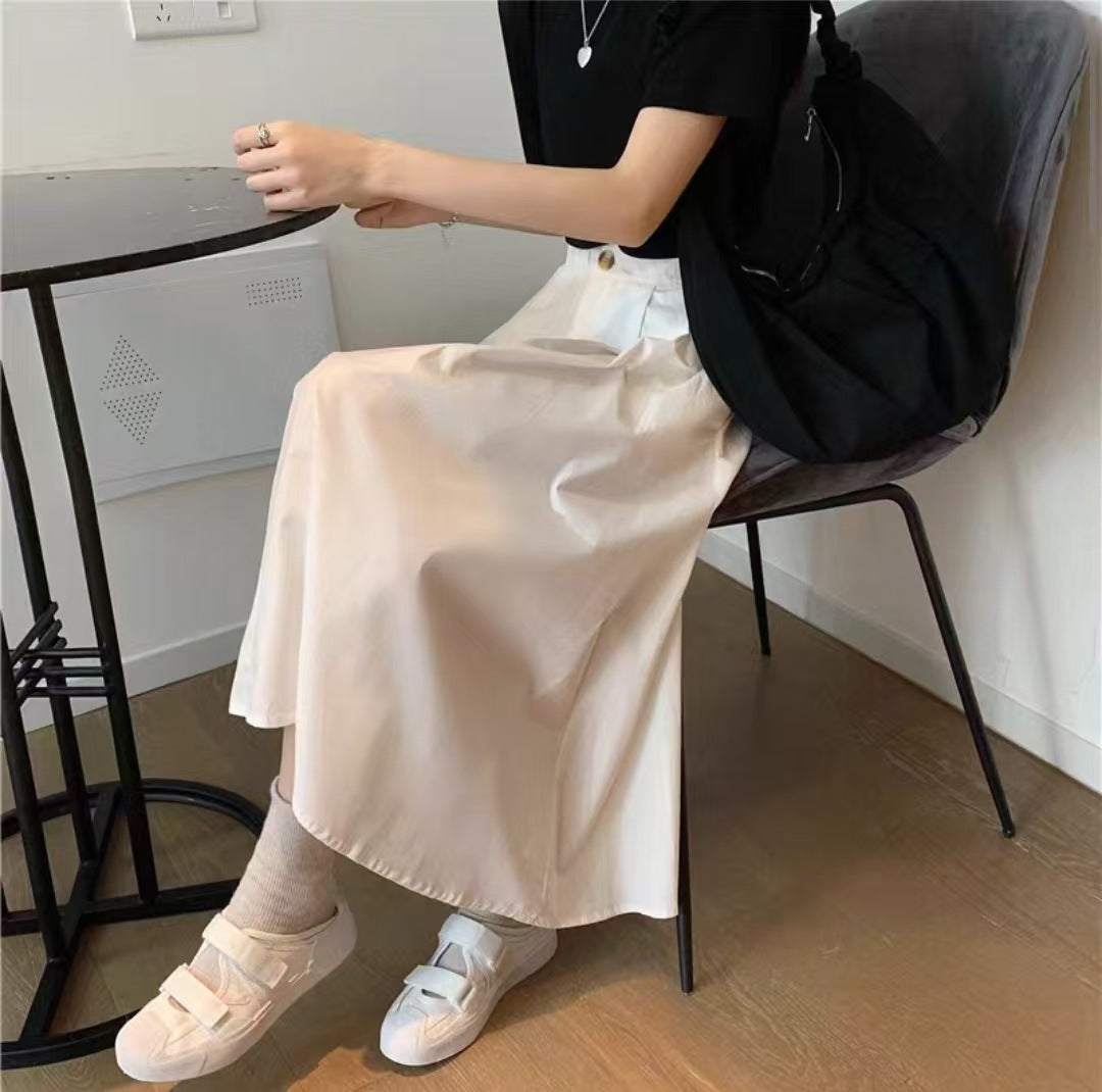 Solid Flared Skirt