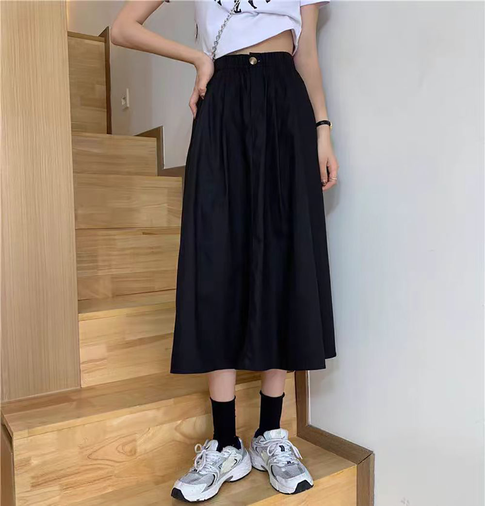 Solid Flared Skirt