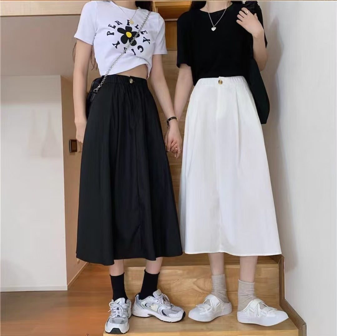 Solid Flared Skirt