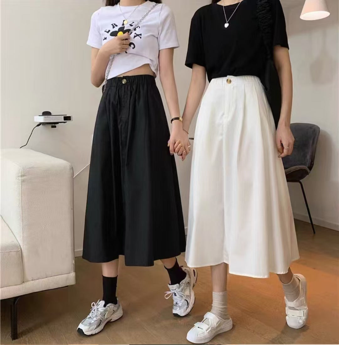 Solid Flared Skirt