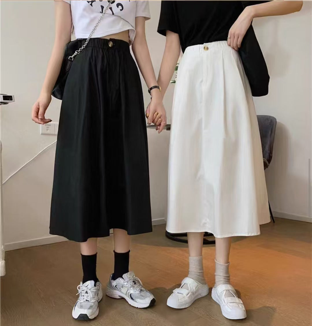 Solid Flared Skirt