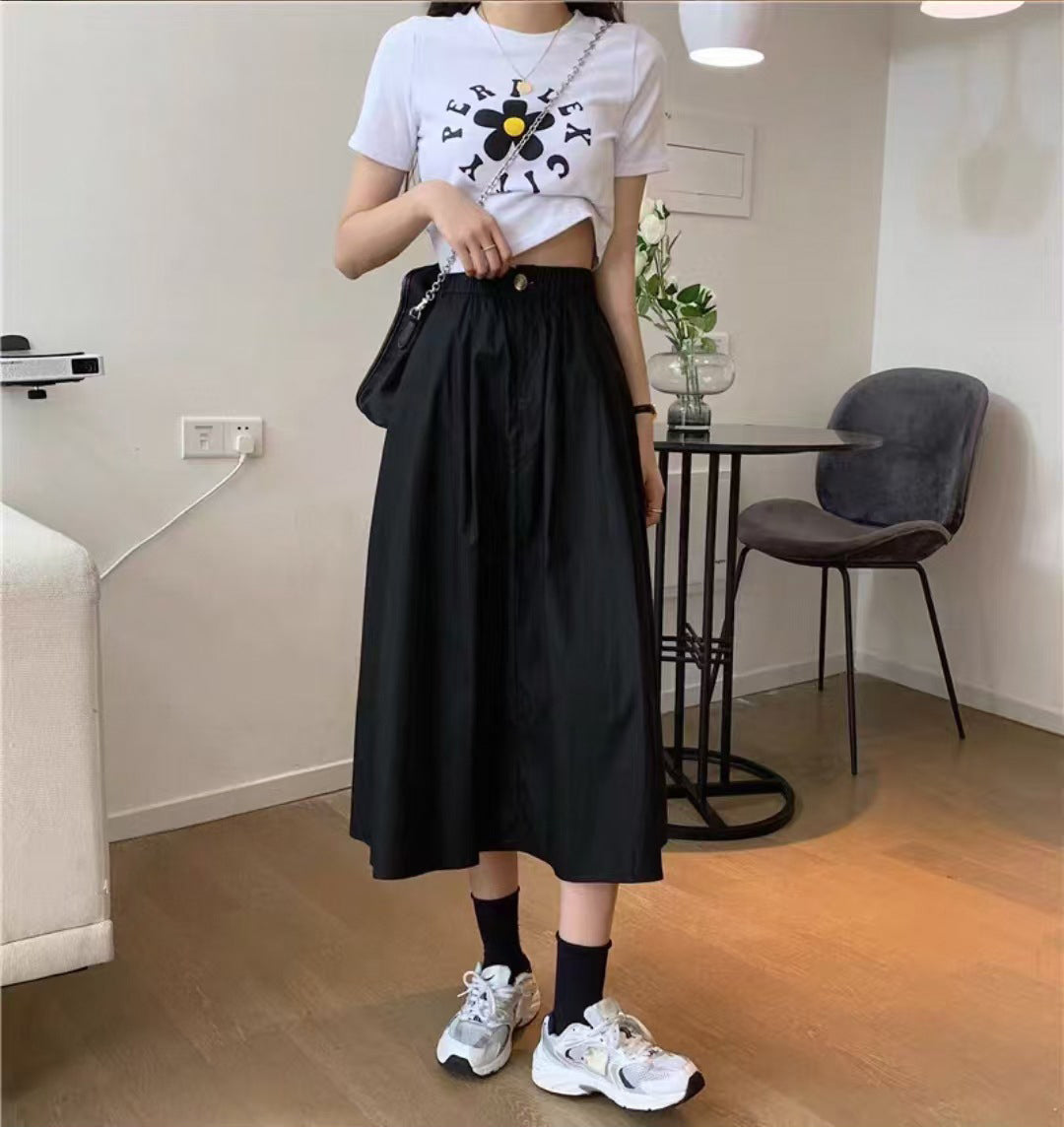 Solid Flared Skirt